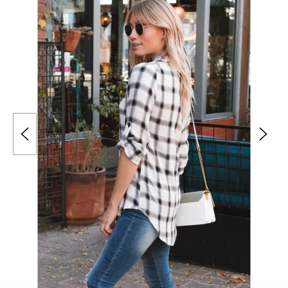 NWT Sedona Plaid Top